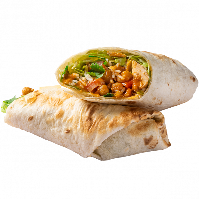 3. Butter chicken wrap