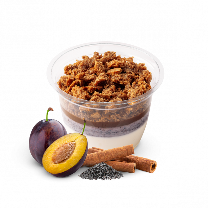 Švestkový cheesecake se skořicí